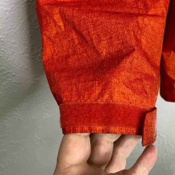 Columbia men's size Small, omni-tech, full zip orange hooded rain jacket. - Picture 5 of 9